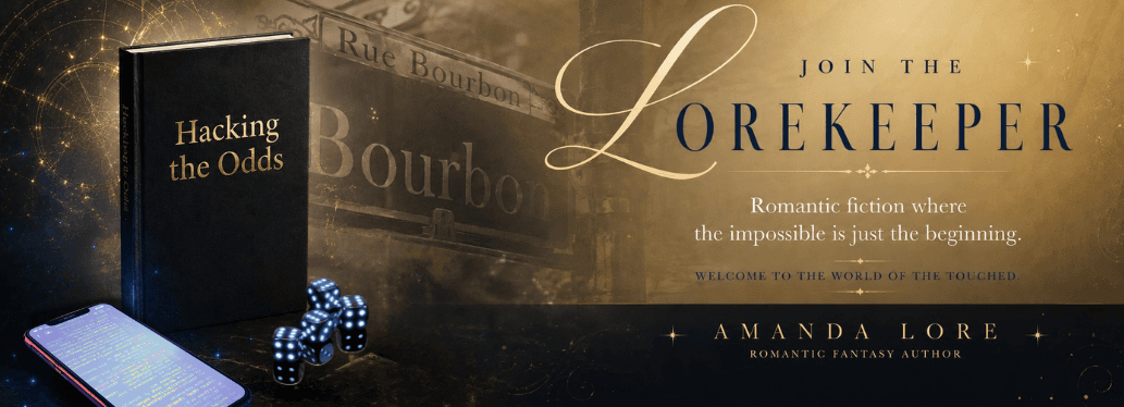 Join the Lorekeeper — Amanda Lore, Romantic Fantasy Author. Featuring the debut novel Hacking the Odds.