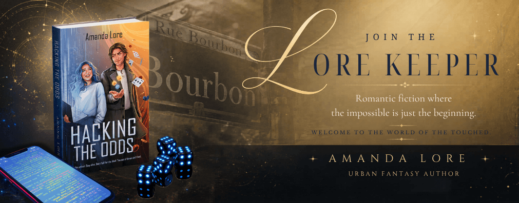 Join the Lorekeeper — Amanda Lore, Romantic Fantasy Author. Featuring the debut novel Hacking the Odds.